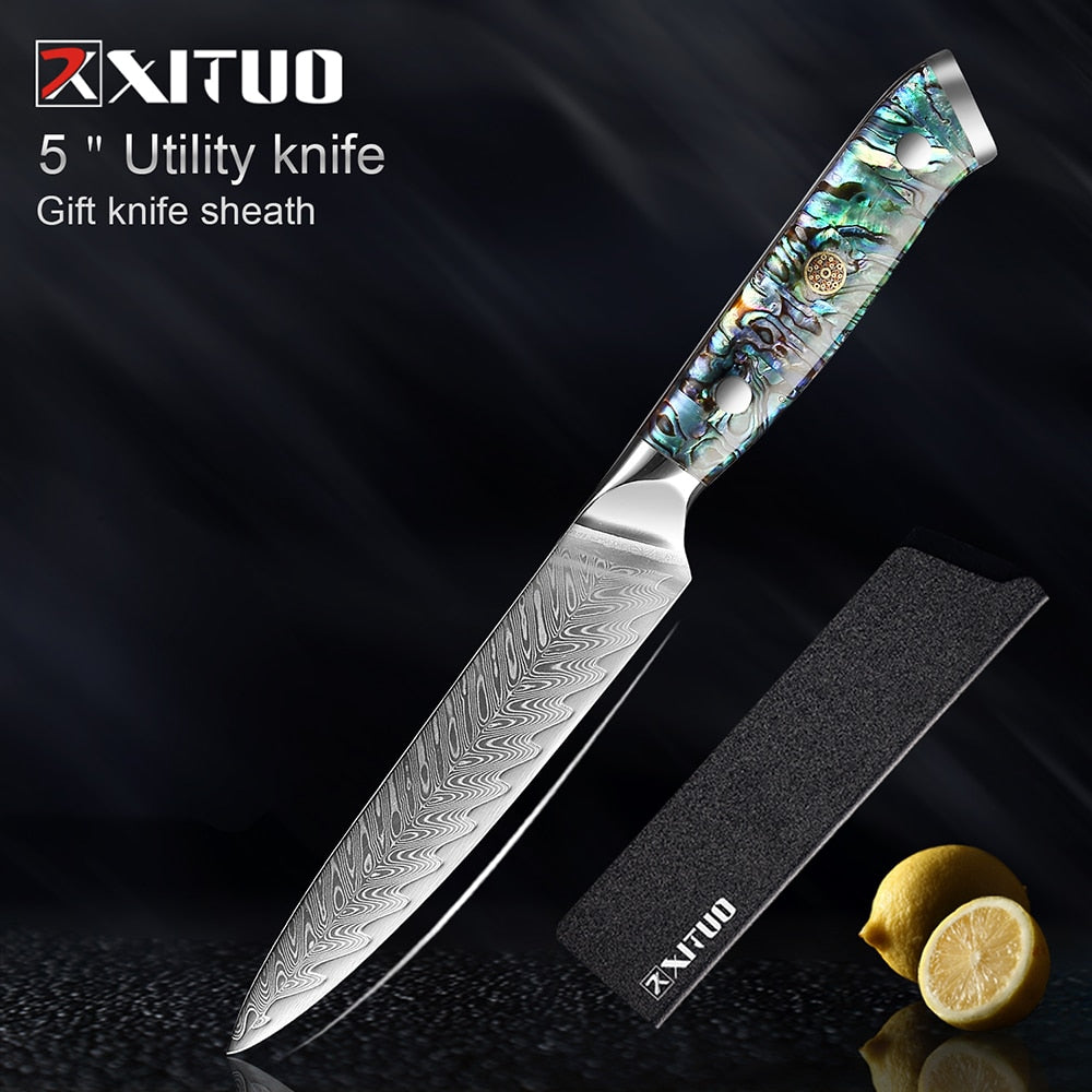 Facas Japonesas Originais da XITUO 1-7 PCS (DAMASCUS STEEL)