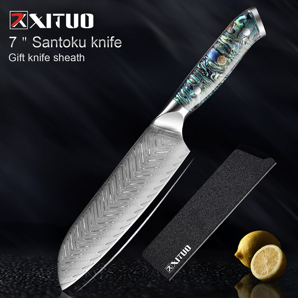 Facas Japonesas Originais da XITUO 1-7 PCS (DAMASCUS STEEL)