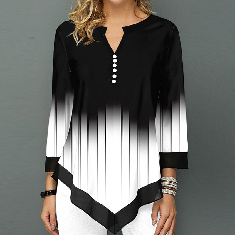 Blusa Estampada Casual e Elegante DIANRUO TUNIC STYLE