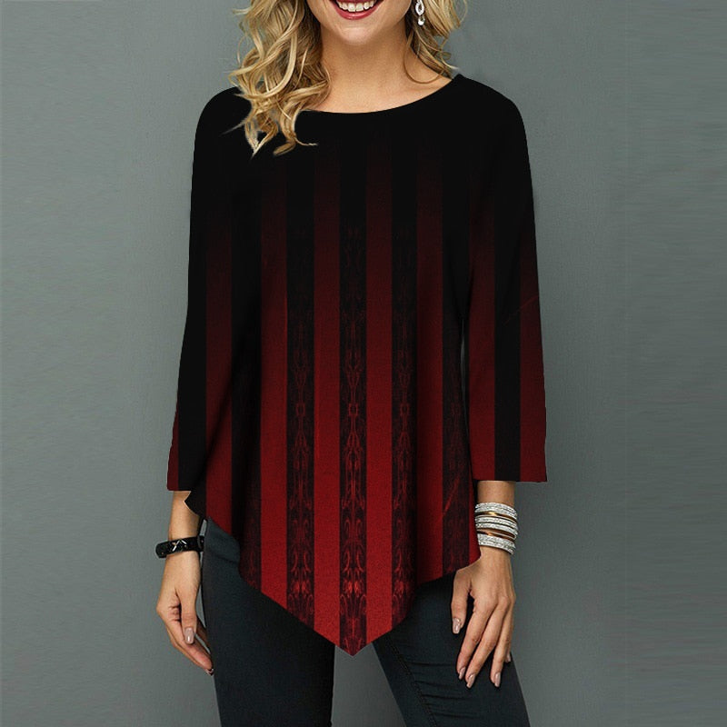 Blusa Estampada Casual e Elegante DIANRUO TUNIC STYLE