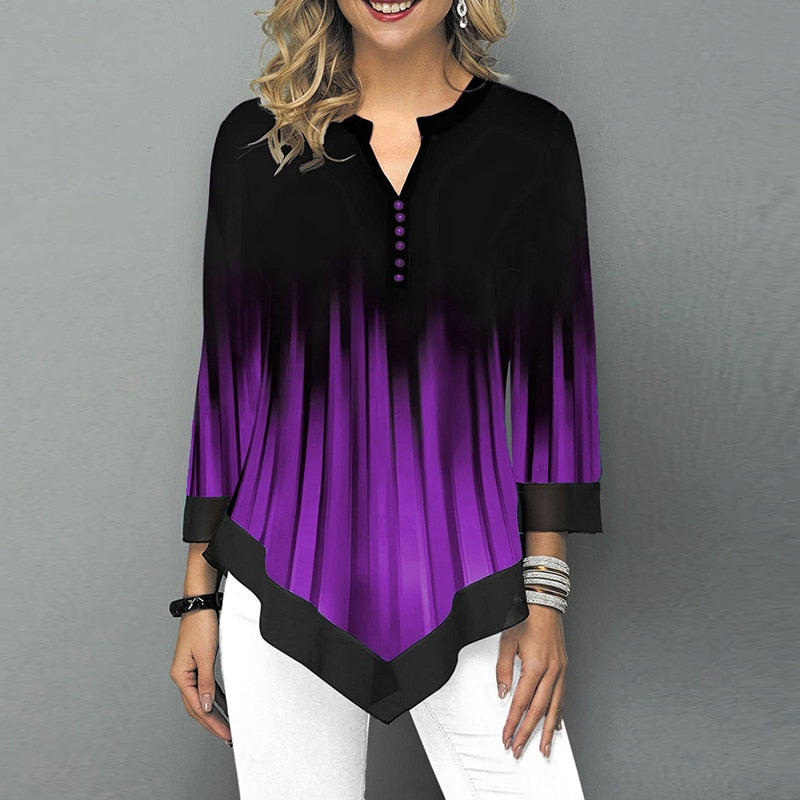 Blusa Estampada Casual e Elegante DIANRUO TUNIC STYLE